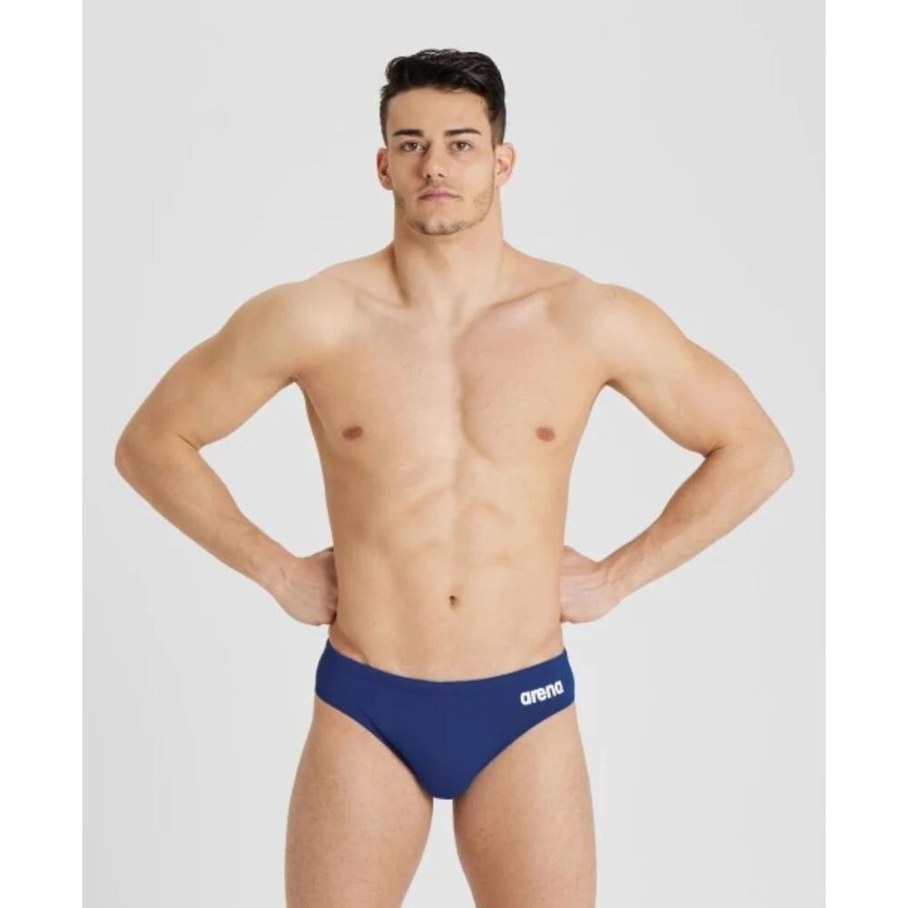 Arena Blue Swim Brief Mens 34 PBT Retired Competitive Racing Bikini Swimsuit
